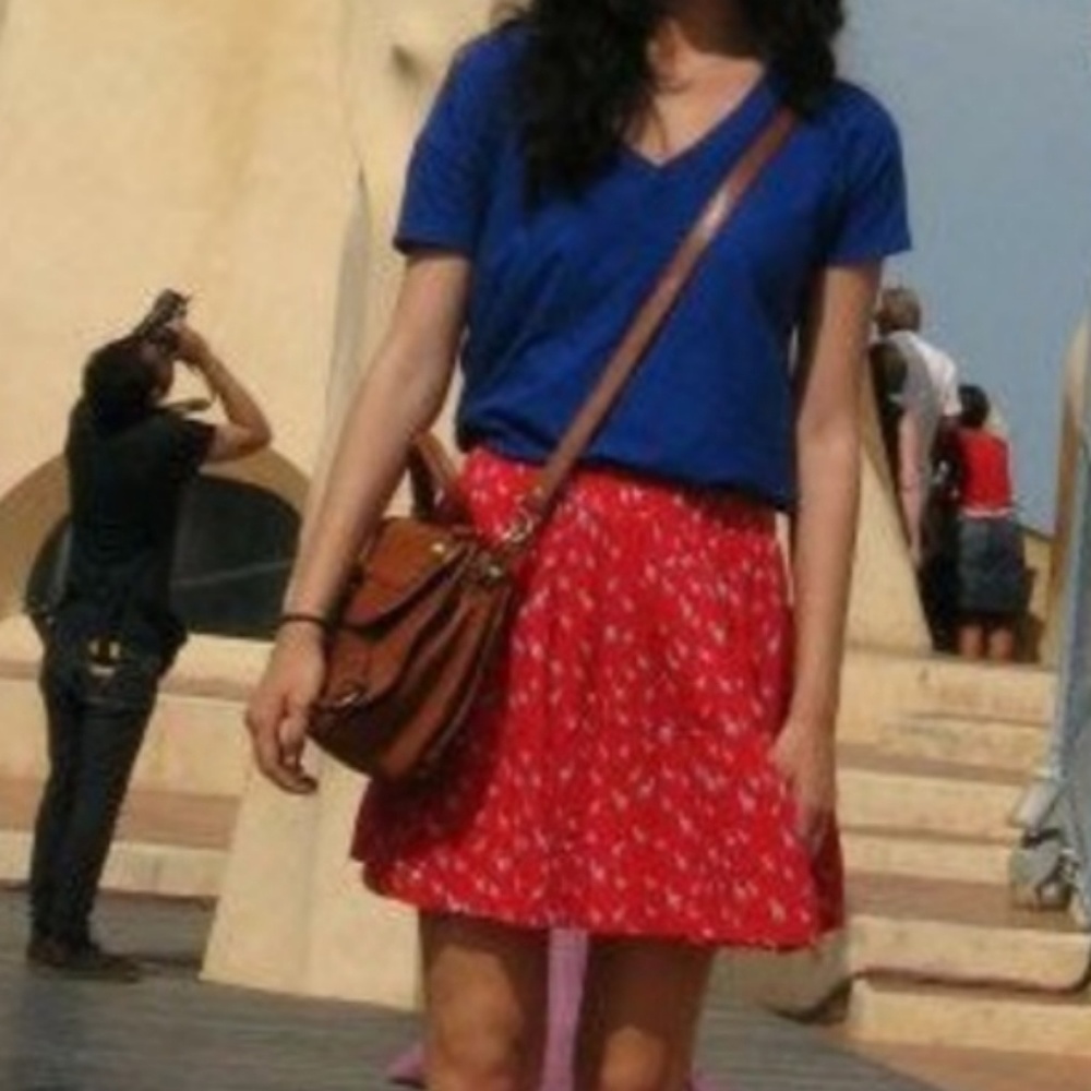 Zara red skirt with pockets